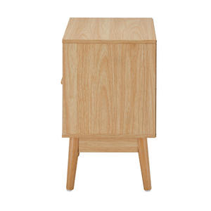 Mesa de Noche Minimalista Moderna de Mediados de Siglo, Plegable, de Madera Maciza con Acabado Lacado, Mueble de Almacenamiento para Dormitorio - Product Image 6