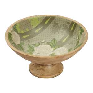 Ensaladera y sopa de madera de mango de Acacia maciza grande, vajilla de cocina ecológica con estampado de esmalte creativo pulido para fiestas - Product Image 3