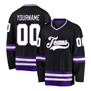 Jersey de práctica de hockey sobre hielo personalizado con bordado e impresión por sublimación para equipos y partidos de liga - Product Image 2