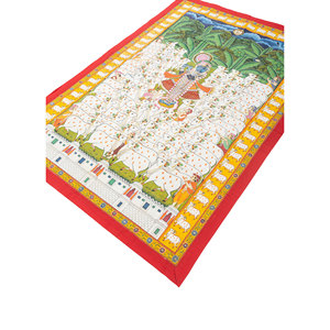 Pichwai Art Ivory Cotton Rope Bohemian Christmas <b>Wall</b> Art & Tapestry for Outdoor <b>Wall</b> <b>Decor</b> - Product Image 2