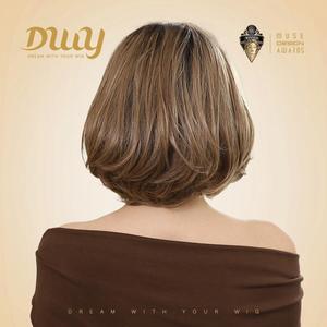 Quinn C-DWY Free Part Short Curly <b>Wig</b> Glueless Synthetic with Light <b>Brown</b> Lace Front Caramel Color Without Bangs - Product Image 6