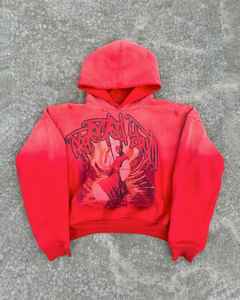 100% Cotton Customized <b>Hoodies</b> Solid Pattern Lined Collar Acid Washed Casual <b>Summer</b> Style Embroidered 3D Design Applique - Product Image 4