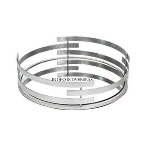 Marco de Metal chapado en oro de alta calidad de diseño de hojas y flores para espejo de forma redonda bandeja de servicio suministros de centro de mesa - Product Image 2