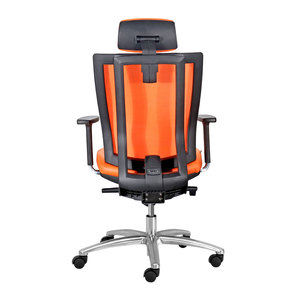 Premier-F Ergonomic Office Chair <b>Footrest</b> Contemporary Design Chrome Adjustable Height Foam Fabric for Home Workshop Bedroom - Product Image 5