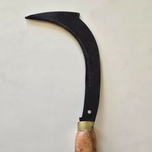 Hoz de Acero Inoxidable de Buena Calidad de 13'' con Dientes de Sierra para Cortar Césped, Hoz Agrícola con Mango de Madera/Plástico, Rojo/Azul/Marrón - Product Image 1