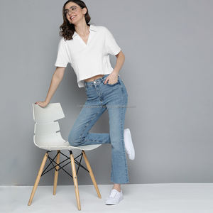 Nardon Apparel Custom Logo Women Crop Top <b>Ladies</b> Slim Fit Tight Short <b>t</b> <b>Shirts</b> - Product Image 1