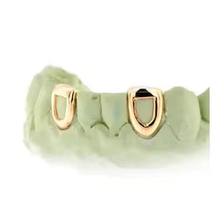 Tùy chỉnh Rắn vàng grillz đồ trang sức nha khoa mở mặt răng cửa Răng Nanh 10k 14k vàng trắng Rose Gold moissanite tốt piercing - Product Image 2