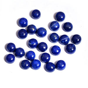 Lapis-lazuli AAA+ 6 mm rond lisse cabochon, pierre semi-précieuse naturelle bleue lapis-lazuli, cabochon plat à dos plat pour bijoux - Product Image 1