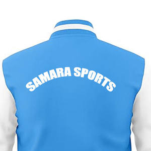 Parches bordados a rayas de otoño e invierno personalizados mangas de cuero chaquetas universitarias con letras de béisbol Vintage de lana para hombre - Product Image 4