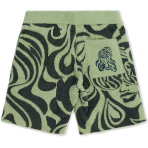 Short en mohair pour homme personnalisé tissu en coton surdimensionné avec logo et lettre imprimés et cordon de serrage streetwear décontracté de créateur style fitness - Product Image 2