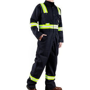Vêtements de travail réfléchissants en coton confortable avec logo personnalisé pour hommes, combinaisons ignifuges FRC FR, uniformes de sécurité étanches à l'eau - Product Image 1