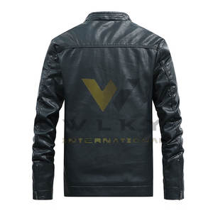 Chaqueta de Invierno de Cuero para Hombre a la Moda con Cierre Frontal y Diseño Moderno de Corte Ajustado para Cualquier Ocasión - Product Image 2