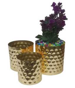 Modern Sturdy Iron Succulent Pots with Honeycomb Texture PE Coated for Succulents & Cacti Artificial Flower Home <b>Garden</b> Decor - Product Image 5
