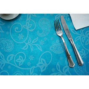 Rouleau de nappe imprimée cachemire turquoise 1,20x50m Novotex TNT B2B - Product Image 1