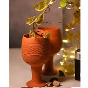 Meilleure qualité écologique Terracotta Tea Kulhad Nouveau design Verre en argile pour boire Fabricant indien à bas prix - Product Image 1