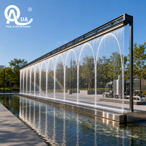 Fuente de Agua en Cascada con Cortina de Agua Digital Programable de Acero Inoxidable AQUA para Decoración de Hoteles, Centros Comerciales y Plazas - Product Image 2