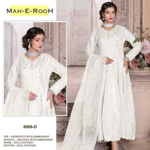 Ropa y accesorios Traje pakistaní Estilo de vestido Anarkali con Secuencia de bordado Vestido de boda de trabajo para venta de exportación - Product Image 4