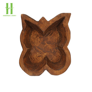 BEST SELLER Bougie parfumée de luxe romantique en forme de papillon, bol à bougie décoratif en bois, sculpté à la main, fabriqué au Vietnam - Product Image 3