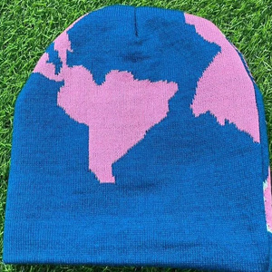 Sombreros de invierno de punto acrílico personalizados de alta calidad Logo Premium Cachemira lana Mea Culpa Jacquard Mohair Beanie Designer Collection - Product Image 6