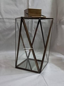 Customized Metal/Glass Geometric Art Deco Home Wedding Decor Votive Lantern Terrarium Eco-Friendly Handmade for <b>Hanging</b> Plants - Product Image 6