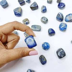 Pierres de dégringolade en Lapis Lazuli naturelles de qualité supérieure-Cristaux de guérison d'un bleu profond pour la sagesse et la vérité - Product Image 5