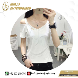 Striped Tee Shirt Femme Summer Korean Fashion Casual V-Neck T Shirt Women Short Sleeve Off Shoulder <b>Black</b> Women T Shirts - Product Image 6