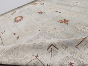 Chokala handspun ขนสัตว์ baho เงินที่มีคุณภาพสูง14X15 Ft. ชุดพรมปูพื้นแบบแอบสแตรกพรมสำหรับห้องนั่งเล่นแบบดั้งเดิมของเปอร์เซีย - Product Image 6