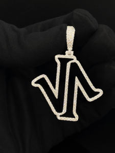 Colgante de Acero Inoxidable Estilo Rapero Hip Hop Personalizado con Circonitas y Diamantes - Product Image 2