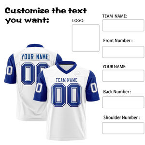 Camisetas de Fútbol Sublimadas Personalizadas, Camiseta de Fútbol Americano 100% Poliéster, Material Transpirable, Camisetas de Fútbol Americano a Precio Económico, OEM - Product Image 4