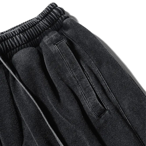 Short de rue pour hommes en 100% coton OEM Logo personnalisé imprimé tissu lourd lavé à l'acide séchage rapide cordon de serrage athlétique écologique - Product Image 4