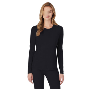 Haut à col ras du cou à manches longues pour femme avec logo personnalisé - Product Image 1