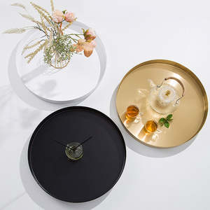 Plateau en métal décoratif pour servir, pour la maison, l'hôtel, le restaurant, le café, le bar, cadeau de mariage, présentoir, organisateur, durable, utilisation professionnelle de qualité supérieure - Product Image 6