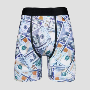 Vente en gros 100% coton Hommes Boxer Shorts Confortables et décontractés Sous-vêtements de sport Conception personnalisée Respirant Imprimé Logo Service OEM - Product Image 3