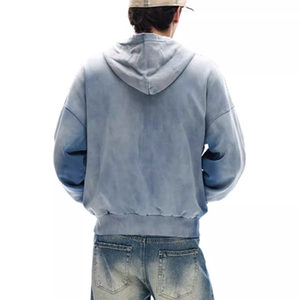 Streetwear Distress Acid Wash Hoodie 100% algodón French Terry Wash Hoodie Factory Wholesale Precio barato Distress Hoodie - Product Image 6