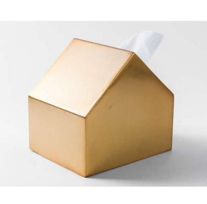 Nouveau support de boîte à mouchoirs en métal martelé noir élégant Design carré élégant pour accessoires de bureau de décoration intérieure et intérieurs modernes - Product Image 2