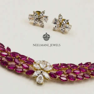 AD <b>Ruby</b> Stone Naan Chain for Wedding Occasions - Product Image 5