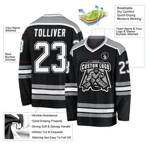 Maillot de hockey sur glace sublimé, léger, respirant, vêtements de performance - Product Image 6