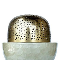 Quemador de Incienso Bakhoor de Lujo con Tapa Dorada Perforada, Quemador de Oud Árabe, Decoración Elegante para el Hogar, Porta Fragancias para Regalo