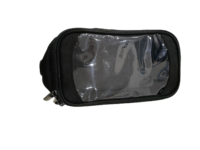 Nouveau sac avant de vélo en Polyester recyclé de couleur noire élégante sac de support Mobile de Cycle étanche pour sac de vélo unisexe
