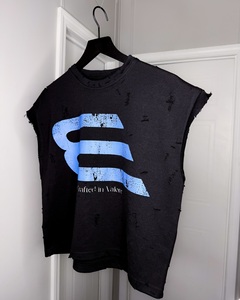 Camiseta sin mangas desgastada para hombre, ropa deportiva de gran tamaño con serigrafía lavada sucia Vintage personalizada, camiseta sin mangas - Product Image 3