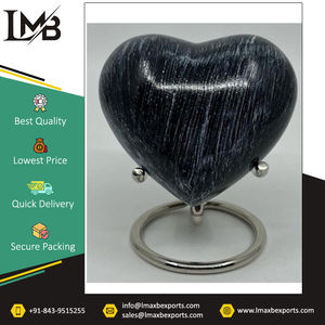 Urnas de cremación de corazón de aluminio de estilo americano de la mejor calidad/suministros funerarios urnas para cenizas conmemorativas 2024 - Product Image 3