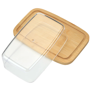 Caja de mantequilla de madera de Calidad exclusiva, platos de mantequilla de madera de acacia de estilo clásico con tapa, contenedor de queso sólido - Product Image 6
