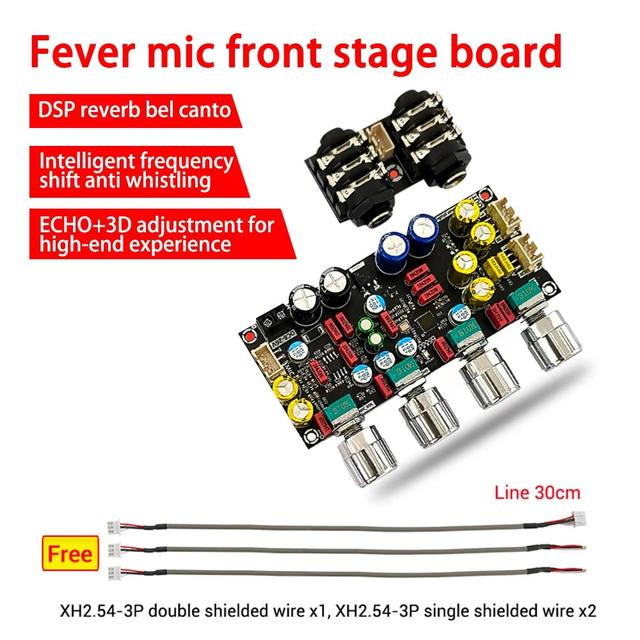 DC 8-26V Microphone Karaoke Machine Preamplifier Echo 3D KTV Reverbration Karaoke Amplificador Board