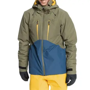 OEM şık Snowboard kayak ceket özel marka kapşonlu rahat kayak ceket su geçirmez ceket ceket