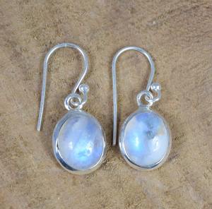 Pendientes clásicos hechos a mano, joyería de plata 925 sólida para mujer, Plata de Ley 925, piedra lunar, piedras preciosas, pendientes de estilo bohemio, regalo - Product Image 2