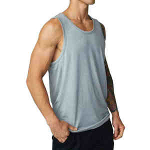 Camisetas sin mangas transpirables de alta calidad para hombre, entrenamiento de gimnasio de talla grande al por mayor - Product Image 5