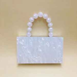 White Pearl Handle Woman Resin Clutch Pearl Gold Plated Luxury <b>Butterfly</b> Solid Charm Clutch Complete Set Women's Wedding - Product Image 6