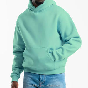 Sweat à capuche 500 coton avec logo personnalisé 100% g/m² Conception d'épaules tombantes épaisses et lourdes de haute qualité pour l'hiver - Product Image 5