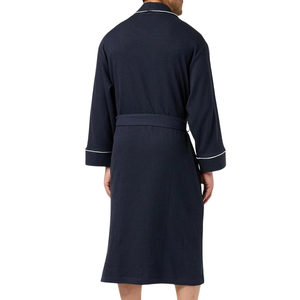 ODM ชุดนอนผู้ชายผ้าฝ้าย100% เทอร์รี่ทอลายย้อมสีล้วนระบายอากาศได้ดีเซ็กซี่สีพื้นขนาดใหญ่พิเศษ5ดาวแขนยาวสำหรับโรงแรม - Product Image 4