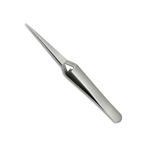 Pinces à épiler pour sourcils de qualité chirurgicale, couleur noire, pointe arrondie, en acier métallique, pinces à épiler pour les poils des sourcils - Product Image 5